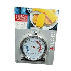 Taylor Precision Large Dial Fridge/Freezer Thermometer, Made for Durability